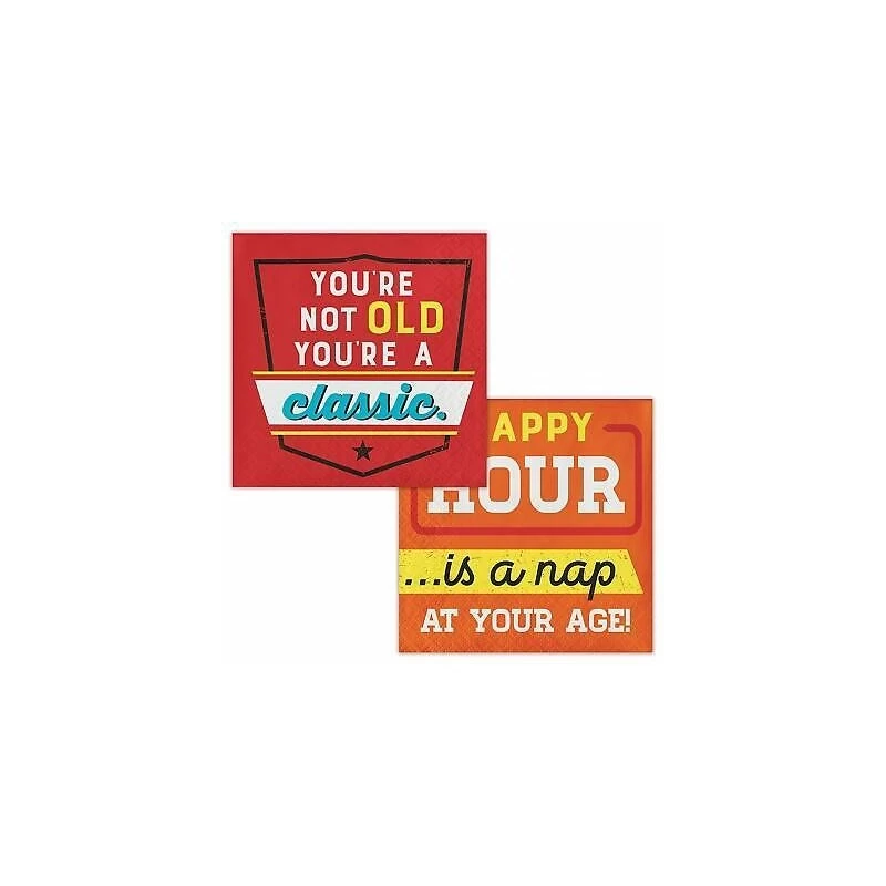 Old Age Humour Classic Small Napkins (Pack of 16) | Old Age Humour Party Supplies