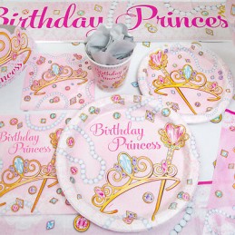 Pink Princess Paper Tiara Crowns (Pack of 6) | Discontinued Party Supplies