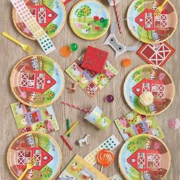 Farm Party Small Plates (Pack of 8) | Farm Party Party Supplies