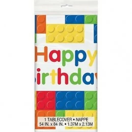 Block Party Plastic Tablecloth | Lego Party Supplies