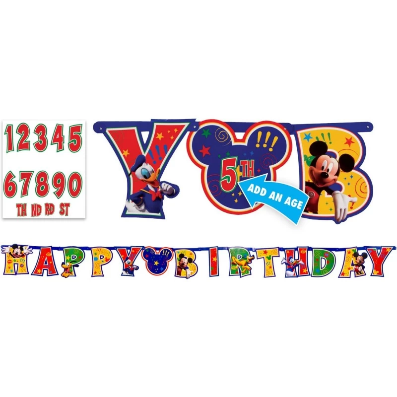 Mickey Mouse Birthday Banner Kit | Mickey Mouse