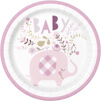 Pink Baby Elephant Baby Shower Party Supplies & Decorations