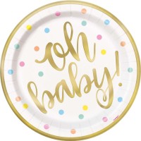 Gold Oh Baby Party Supplies | Baby Shower Party Supplies